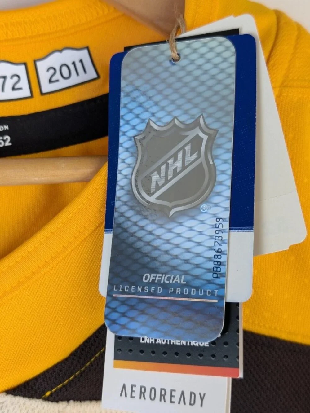 Adidas Sz 52 Boston Bruins Fanatics Centennial Taylor Hall #71 Breakaway Jersey